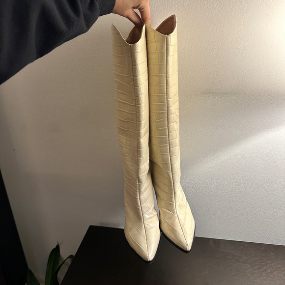 SCHUTZ Maryana Block Leather Boots - Picture 4 of 7